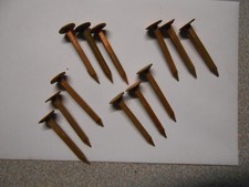 Anciens clous" fer forgé" en cuivre /35mm  pour restauration Antiquités /nb 12