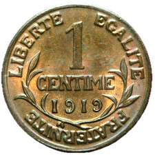 #2345 - RARE - 1 centime 1919