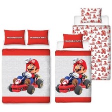 Nintendo Mario Kart Gros Plan Set Housse de Couette Joueurs Chambre - Simple &