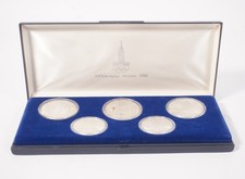 5-tlg. Lot 900 Argent Monnaie Xxii Olympiad Moscow 1980 Russie Moscou Roubles