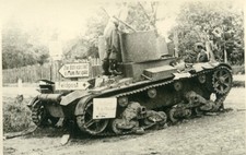 WW2..Char léger d'infanterie T-26 Ex URSS HS servant direction allemande