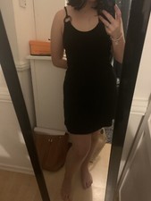 Topshop Robe noire côtelée