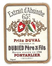 Ancienne étiquette Absinthe