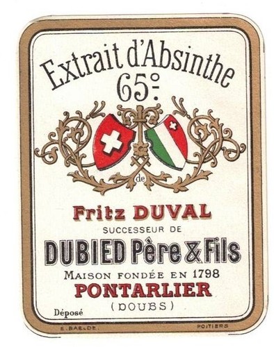 Ancienne étiquette absinthe - ancienne,