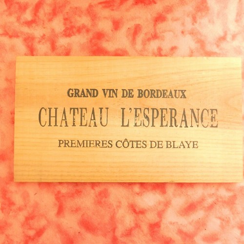 Plaque bois caisse vin - plaque,