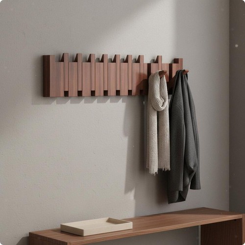 Porte manteau mural bois en - porte-manteau,