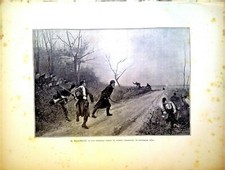 Gravure Presse - Le Premier Coup De Canon, Champigny 30 Novembre 1870