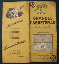 Carte 1951 MICHELIN 39 GRANDES