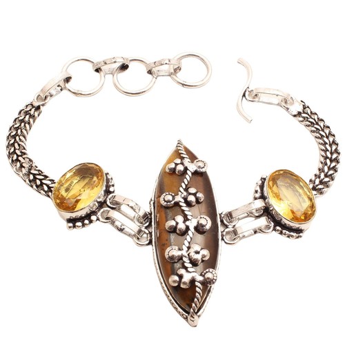 Tigre eye gemme plaqué argent - plaqué,