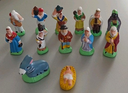 Santons véritable crèche - 13, véritable.