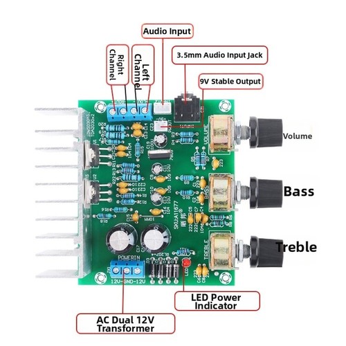 Ampli audio double canal pour