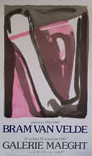 VAN VELDE BRAM AFFICHE 1980 TIRÉ EN LITHOGRAPHIE MAEGHT ARTE LITHOGRAPHIC POSTER