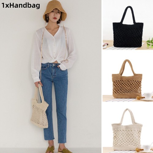 Femme paille sac main - sac, coton