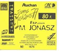 RARE / TICKET BILLET CONCERT -