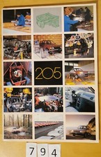 HISTORIQUE DU PROJET M24 A PEUGEOT 205 Prospectus 52 pages Fr GL GR SR GT 1983