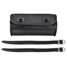 Sac de Fourche de Moto en Cuir PU Pochette à Outils pour Guidon Sissy Bar S2564