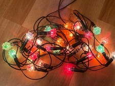 Vintage 80’s Sapin Guirlande Électrique Lumineuse Diamants 30 Lampes Déco NOËL