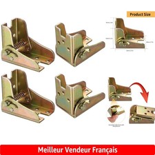 Pieds de Table Pliants en Fer avec Verrouillage à 90° - Durables et Esthétiques