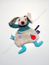 Doudou Plat Lapin/Chien Beige
