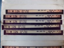 n°e605 lot 5 microfiche mercedes w126 a partir 9/1985