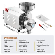 VEVOR Moulin À Grains Broyeur