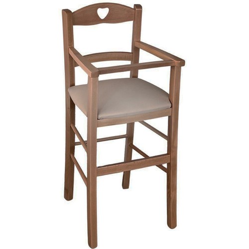Chaise haute bois - haute, noyer
