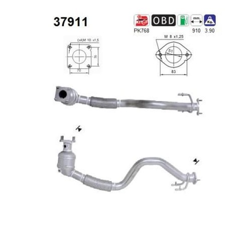 37911 catalyseur pour vw - as,