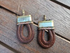Boucles d'Oreilles -  Cuir et