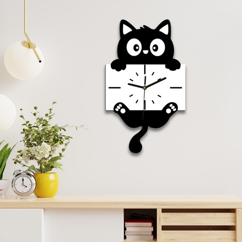 Horloge murale chat