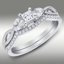 Princess .75 ct Diamond Bridal