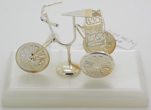 Miniature tricycle argent 925 - miniature,