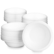 Lot de 100 bols à soupe jetables écologiques - 260 ml - En carton - Vaisselle...