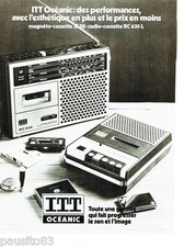 PUBLICITE ADVERTISING 036 1978  Itt Océanic   magnéto-cassettes SL58  radio-cass
