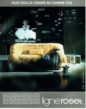 Publicité Advertising 079  1985  Ligne Roset canapé Flou Flou d'Urbino & Lomazzi