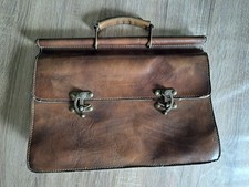 Ancien Cartable En Cuir