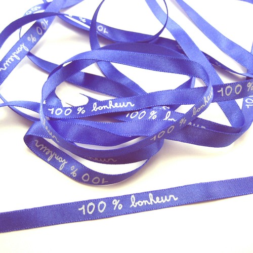 Ruban 100 bonheur - -, texte