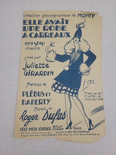 Partition ancienne 1925 elle - -,