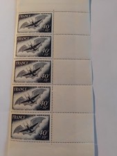 Bloc de 5 timbres Poste aérienne PA n° 23 Vol ADER 1948 envoi gratuit