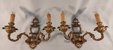 paire d'appliques en bronze de style Louis XVI baroque 2 feux fonctionnel