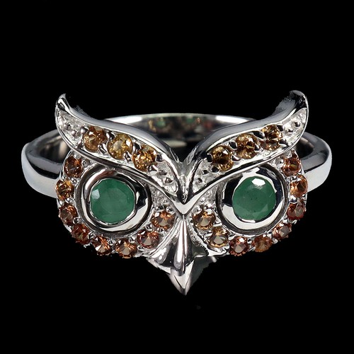 925 bague argent rond - en,