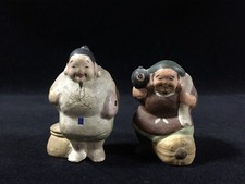 B0028 / Statue Okimono 2Pièces / Décoration Intérieure / Vintage Japonais