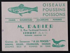 Buvard RABIER Oiseaux poussin poisson Aquariophilie ERMONT graine blotter 3