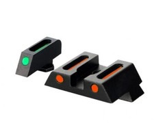 Hausse et guidon en fibre optique pour glock (hausse rouge et guidon vert)