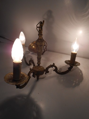 Petit lustre bronze doré - petit,