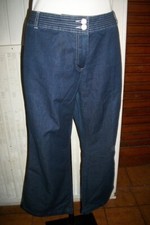 Pantalon 7/8 bas large bleu