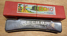 Superbe ancien harmonica cintré HOHNER modèle ECHO 40 trous - boite d'origine