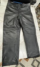 Pantalon tendance moto motard noir 100 % cuir véritable pour homme