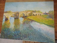 Tableau Ancien Huile Paysage