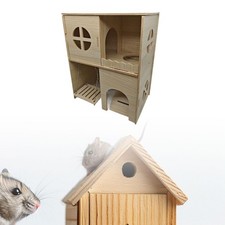 Cage pour hamster à 2 niveaux, accessoires pour gerbilles, chinchillas et