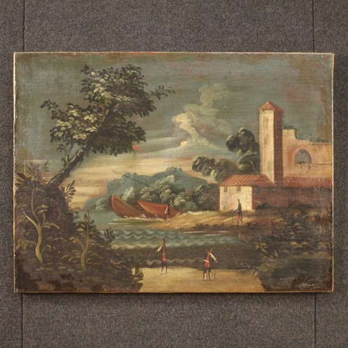 Tableau huile sur toile marine